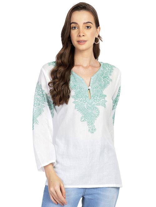 self design straight kurti - 17955618 - Standard Image - 0