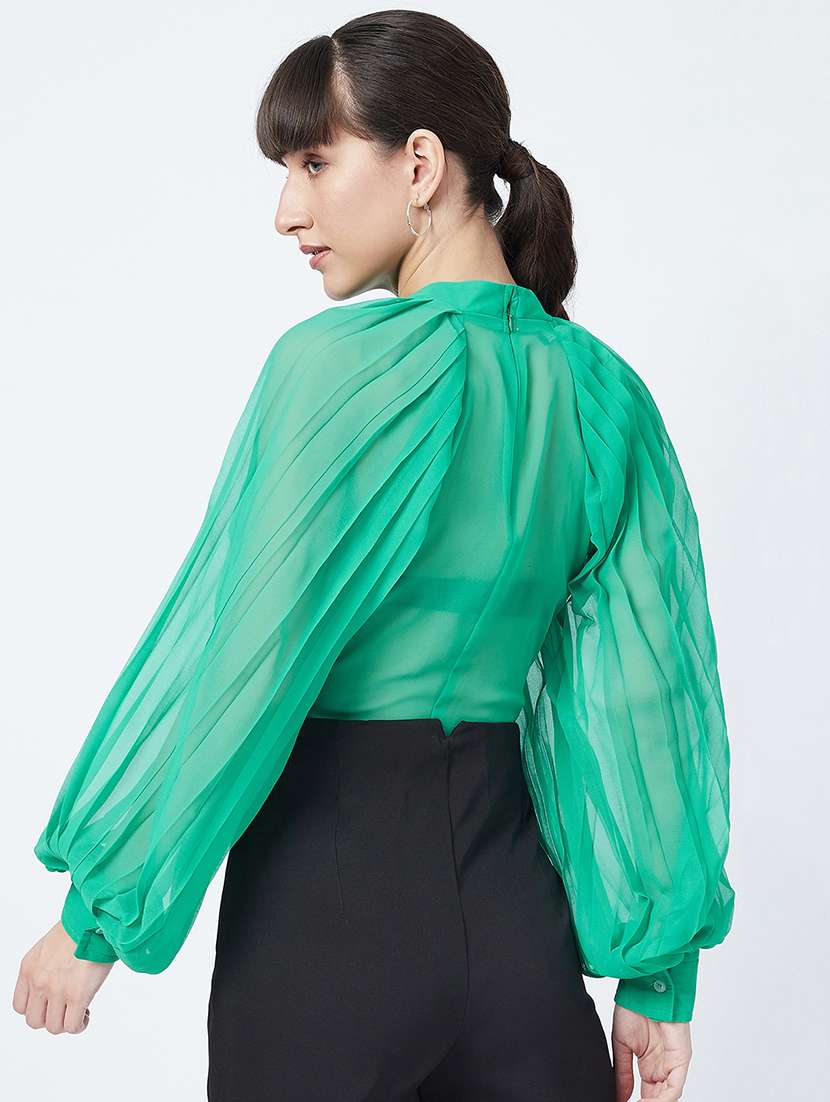 bishop sleeved sheer top  - 17955710 -  Standard Image - 2