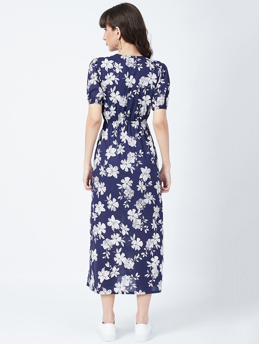 tie front floral maxi dress - 17956262 - Standard Image - 2