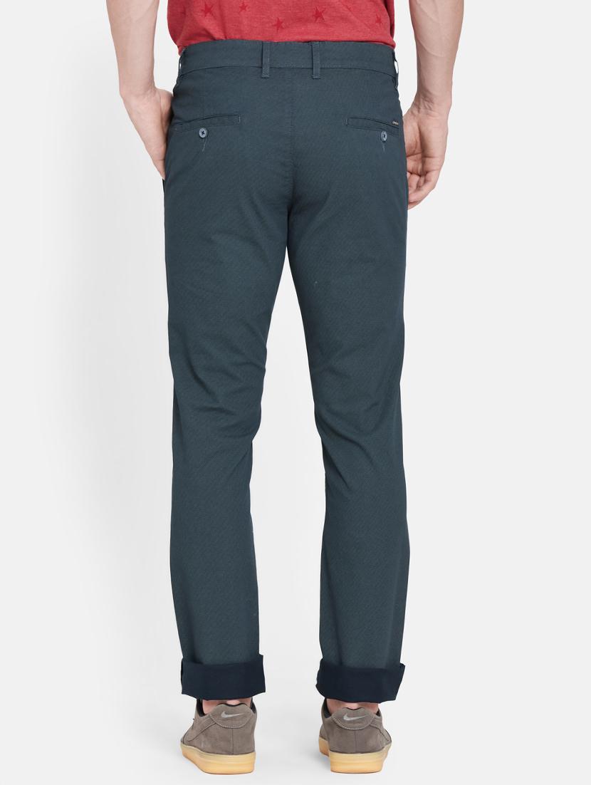 blue textured chinos - 17957276 - Standard Image - 2