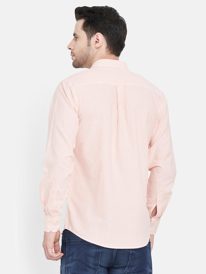 pink striped casual shirt - 17957279 - Standard Image - 2