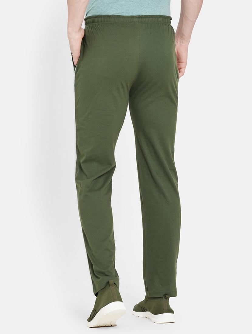 olive green side striped full length track pant - 17957288 - Standard Image - 2