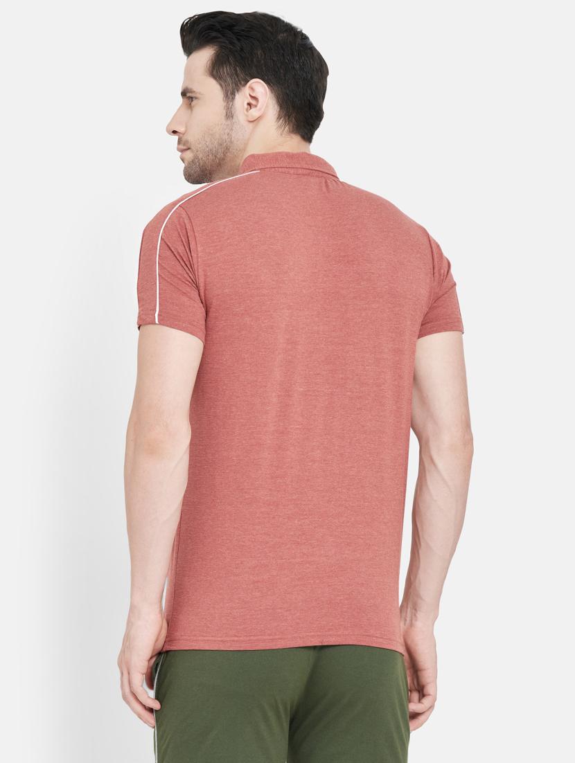 red solid polo t-shirt - 17957302 - Standard Image - 2