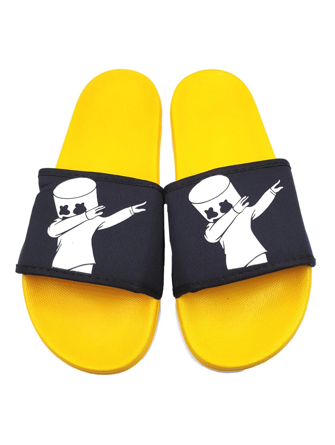 yellow rubber slip on flip flops - 17959749 - Standard Image - 2