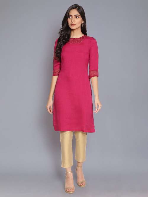 women's straight kurta - 17960418 - Standard Image - 0