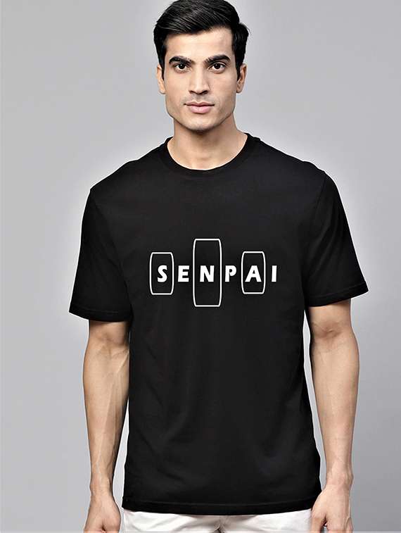 black printed t-shirt