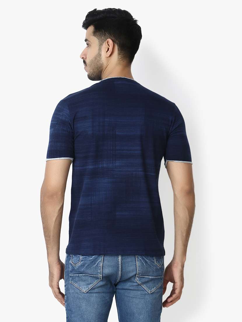 navy blue printed t-shirt - 17961282 -  Standard Image - 2