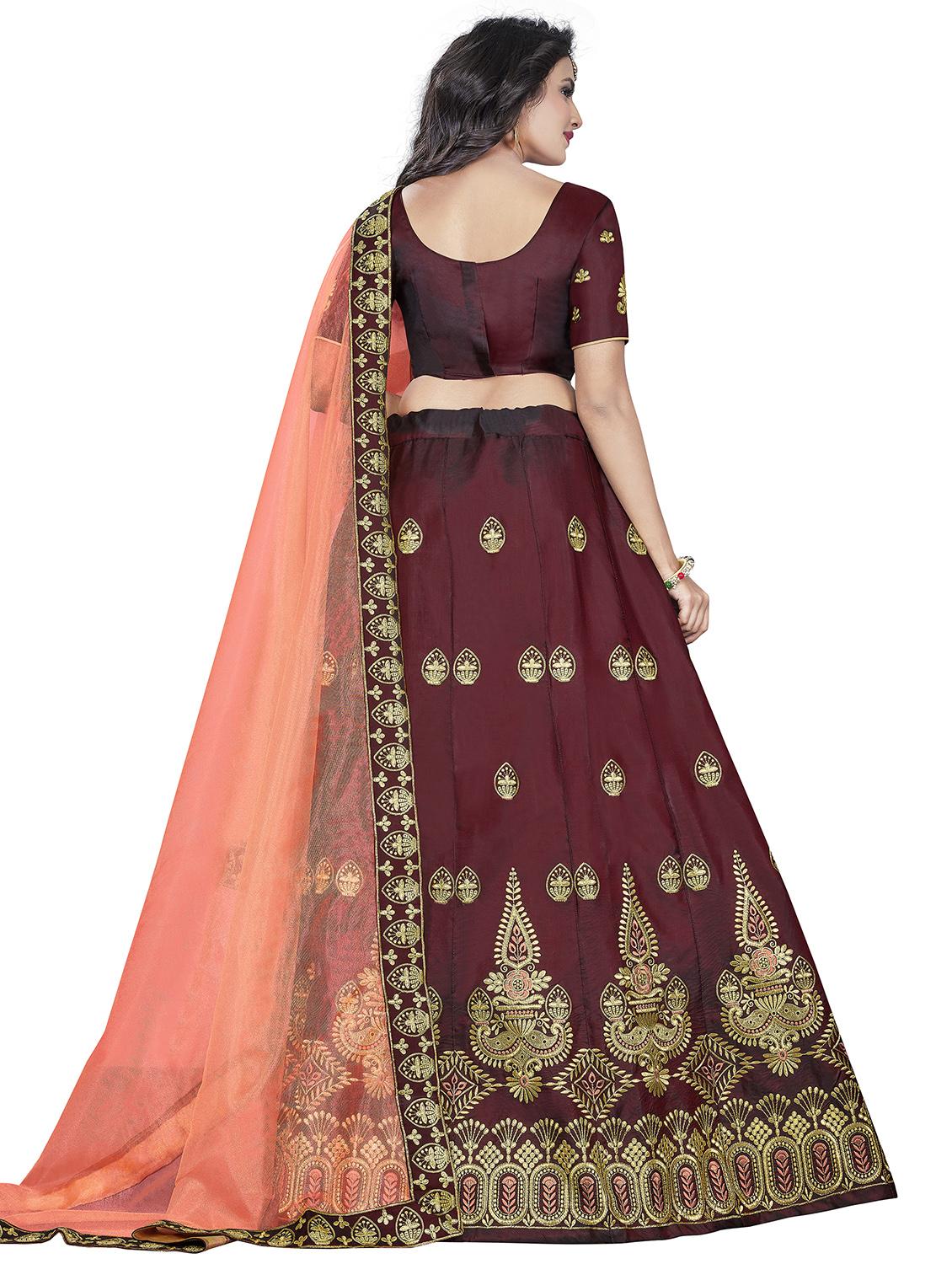 embroidered panelled lehenga - 17961764 - Standard Image - 2
