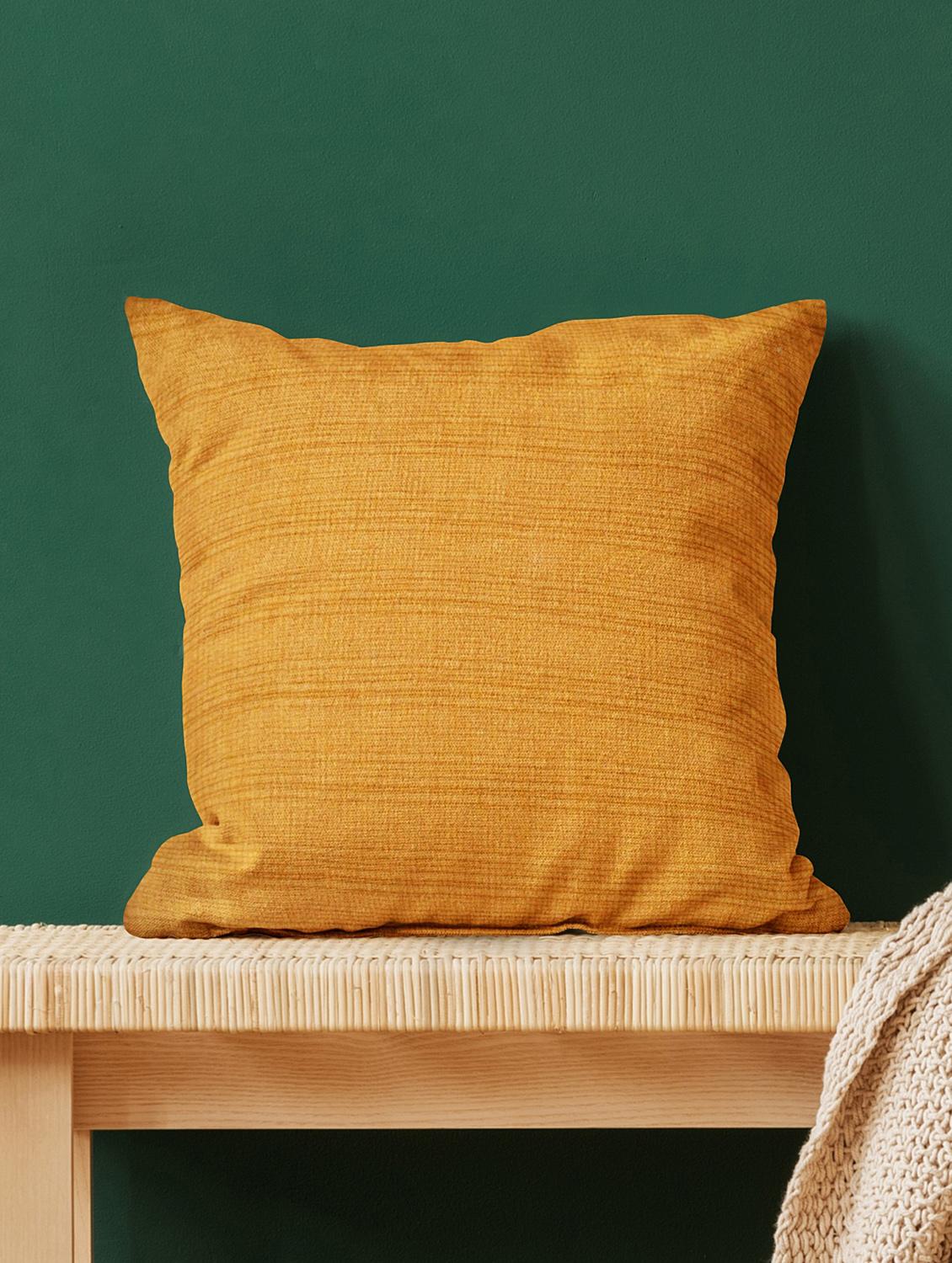 ambbi collections woven plain cushion cover 16x16 inch , set of 1 - 17961972 -  Zoom Image - 0