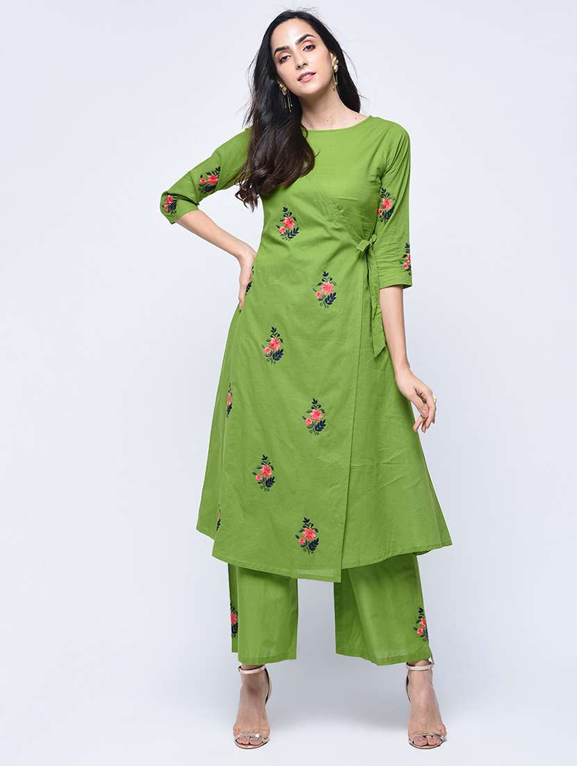 embroidered angrakha kurta