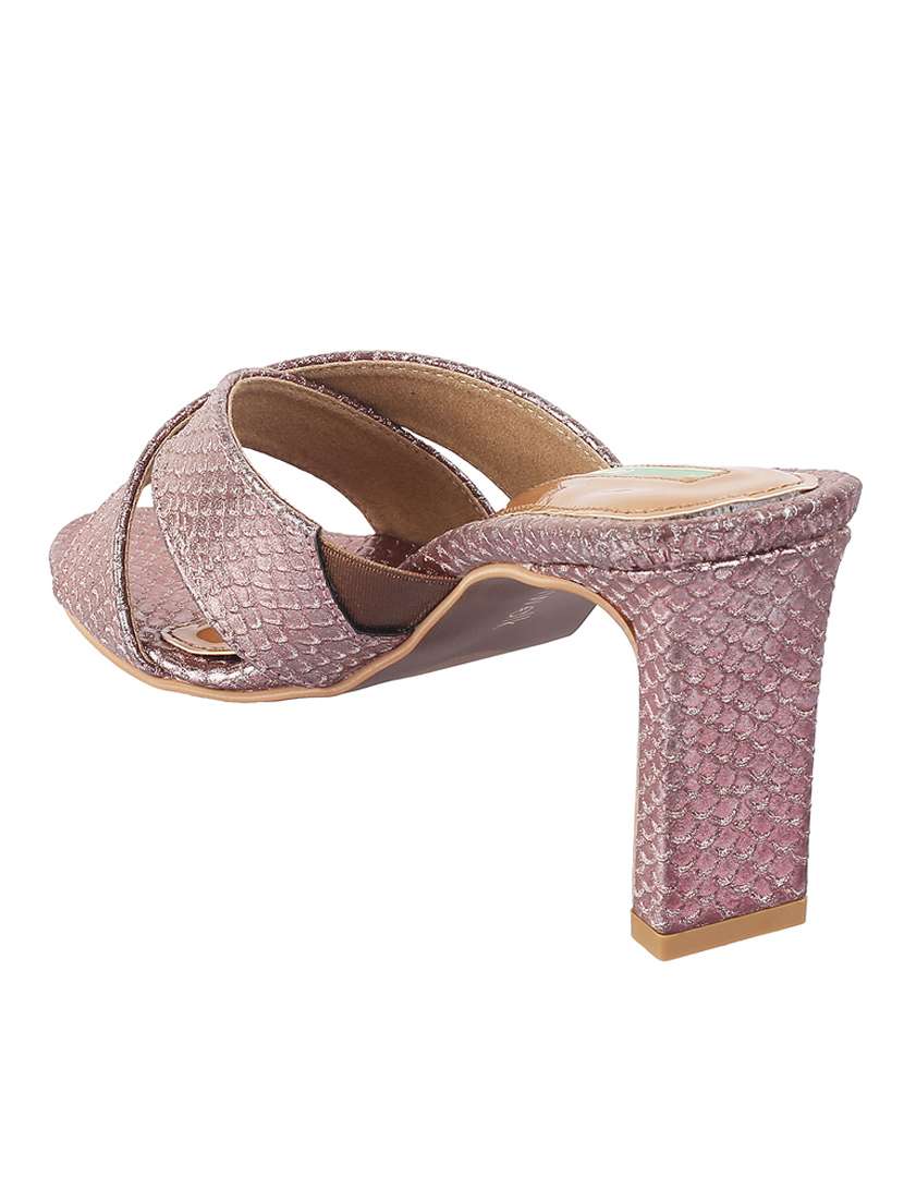 pink textured mules sandal - 17964852 -  Standard Image - 2