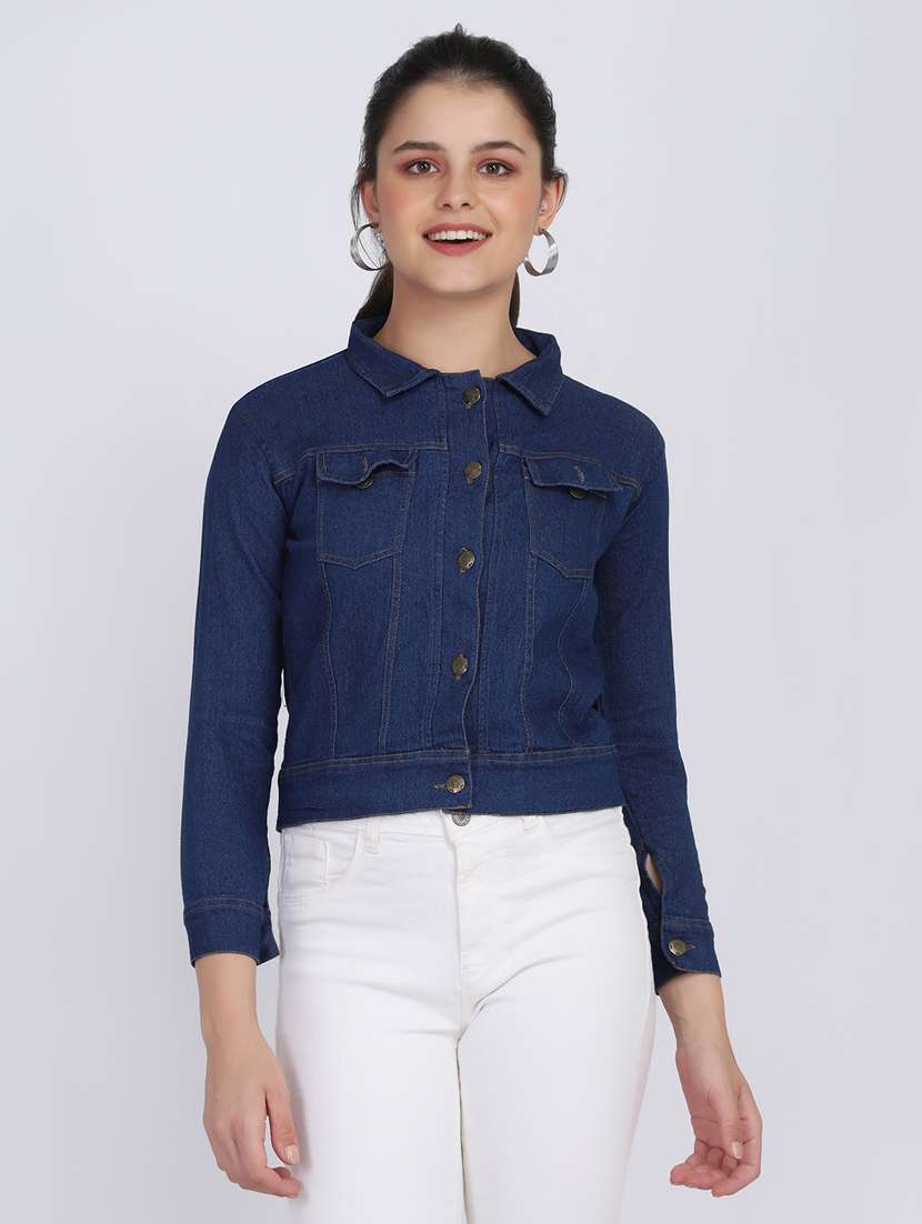 dark blue denim summer jacket