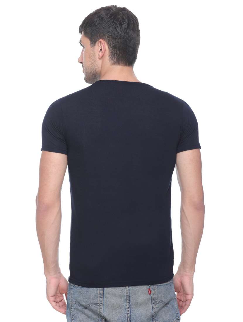 round neck solid t-shirt - 17965215 - Standard Image - 2