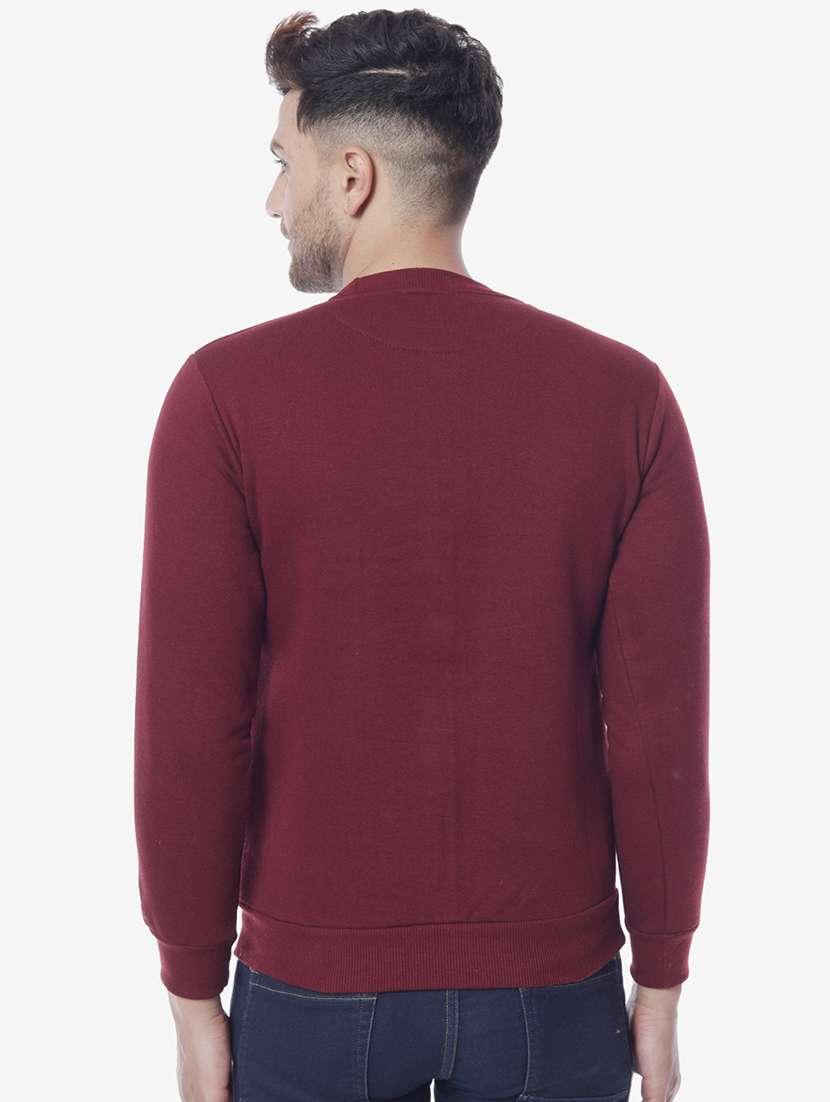 maroon printed sweatshirt - 17967296 - Standard Image - 2