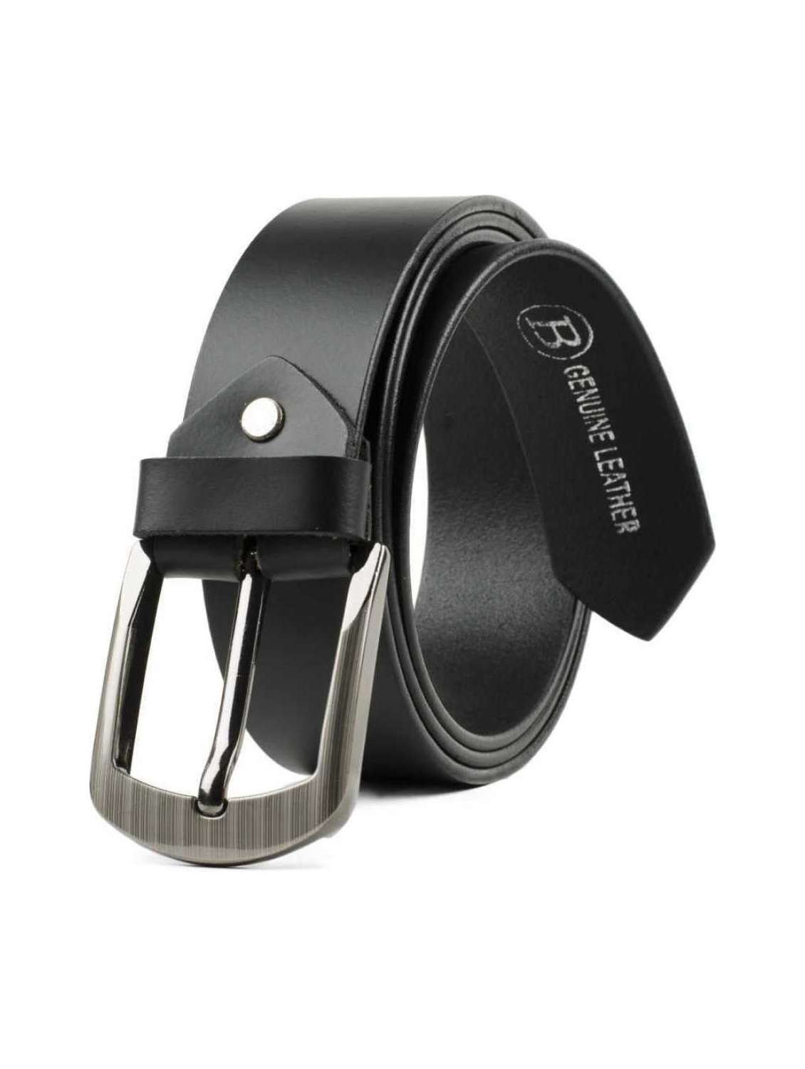 black leather belt