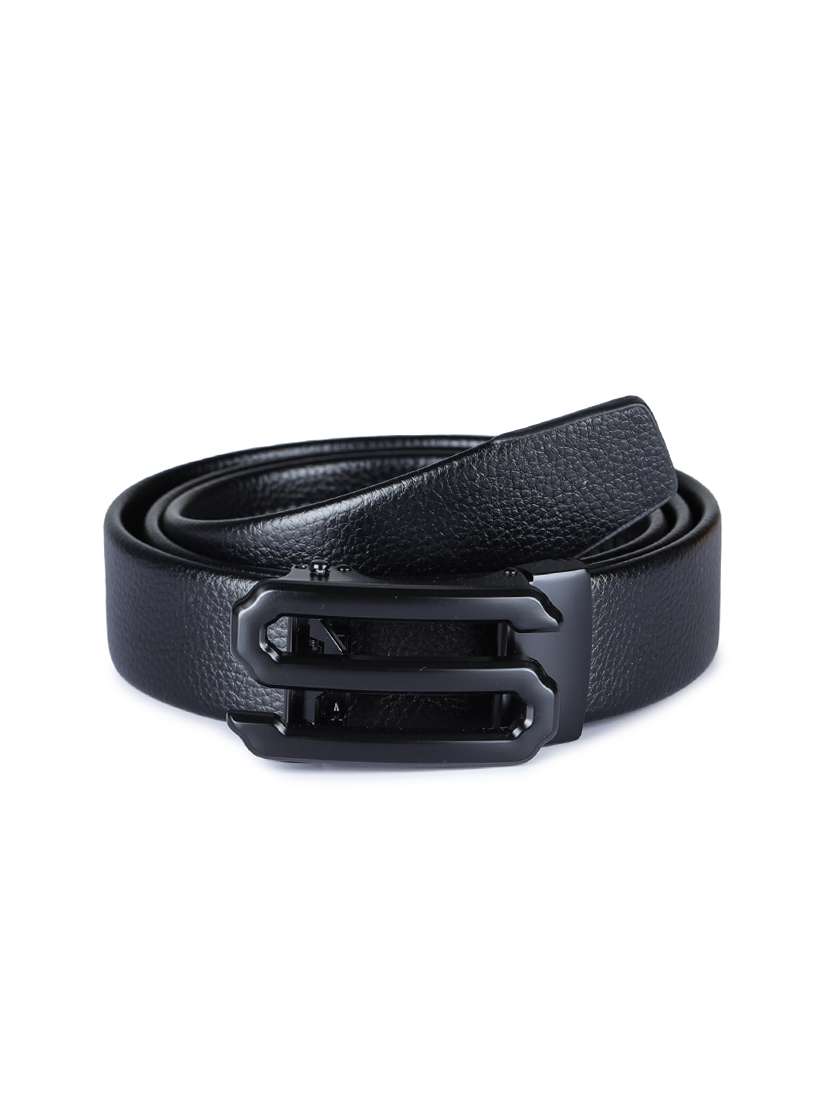 black leatherette belt