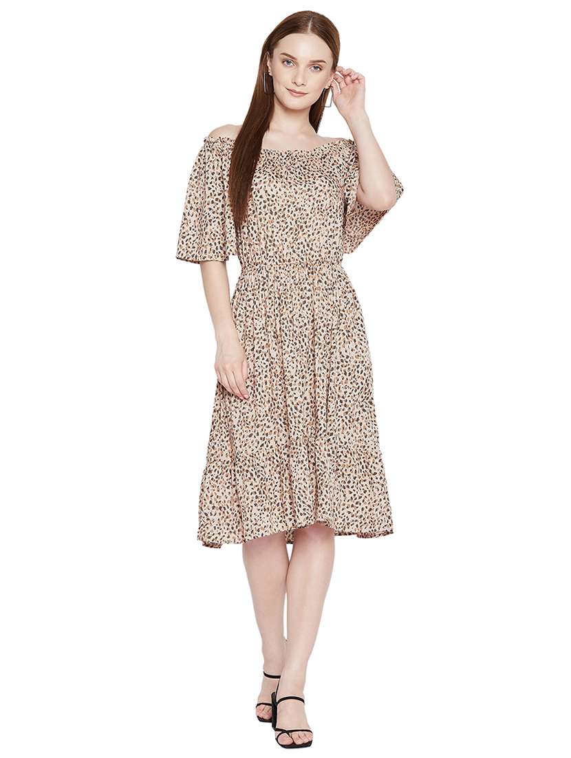 women's fit & flare checks dress