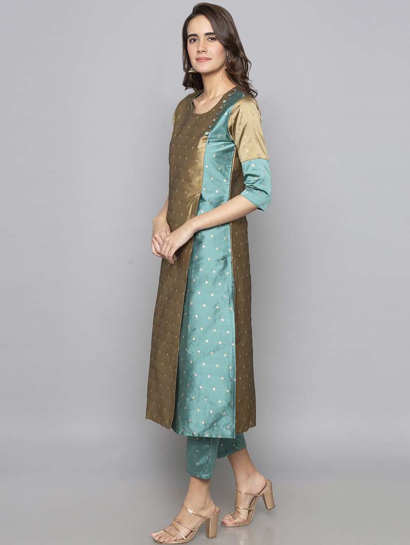 ethnic motifs a-line kurta - 17968555 -  Standard Image - 2