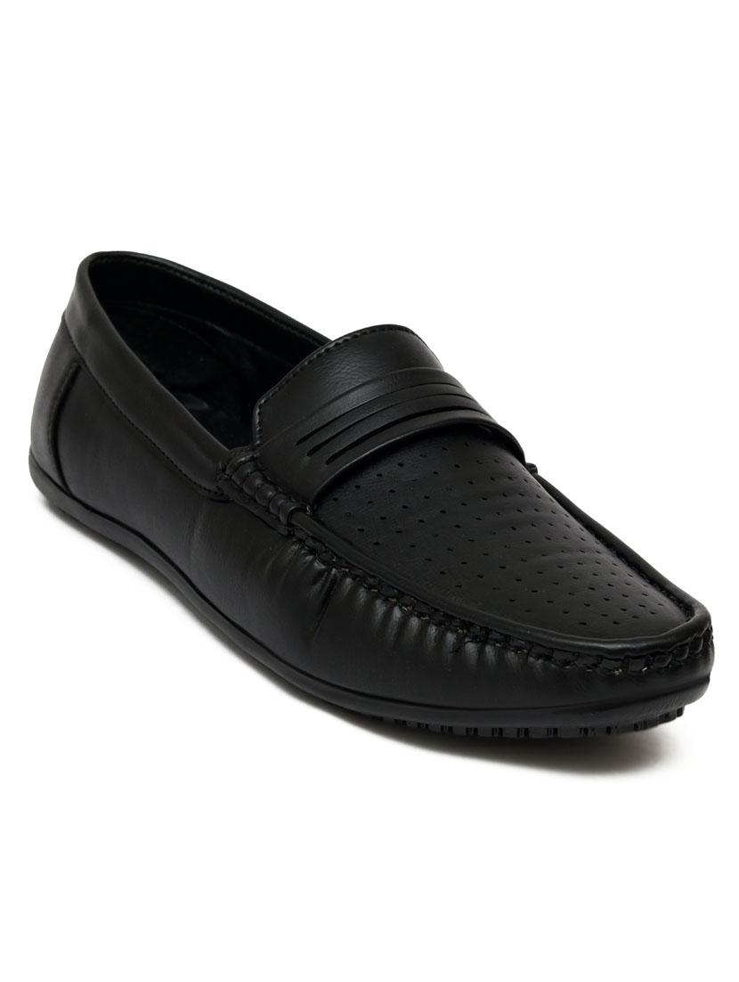 men black slip on loafers - 17968983 -  Zoom Image - 0