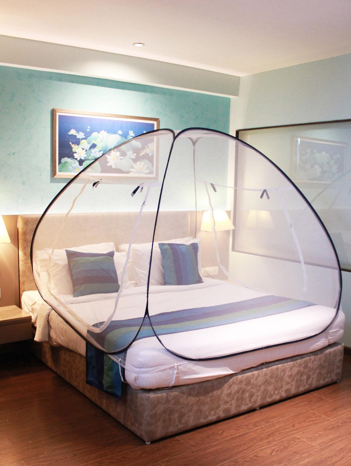 black mosquito net foldable double bed net king size - 17969856 - Zoom Image - 0