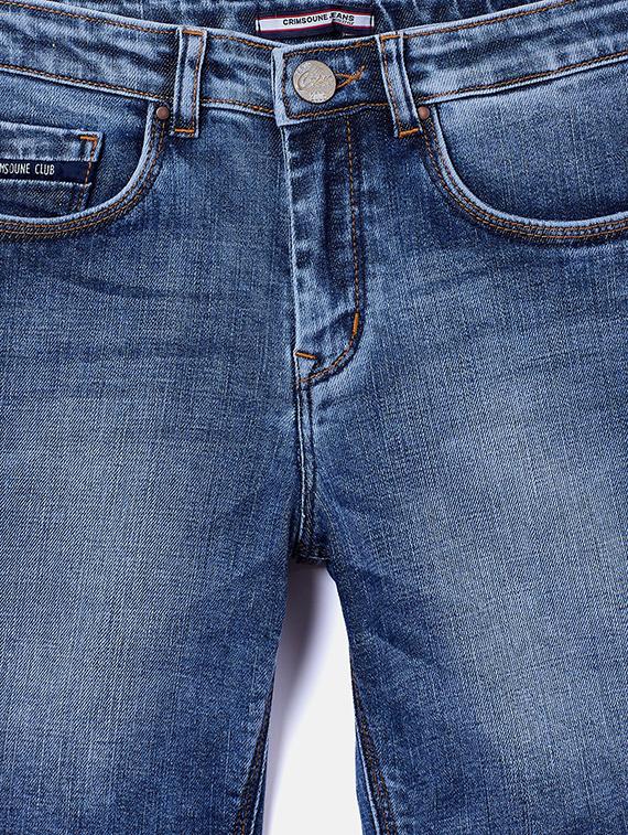 blue washed denim shorts - 17970037 - Standard Image - 2