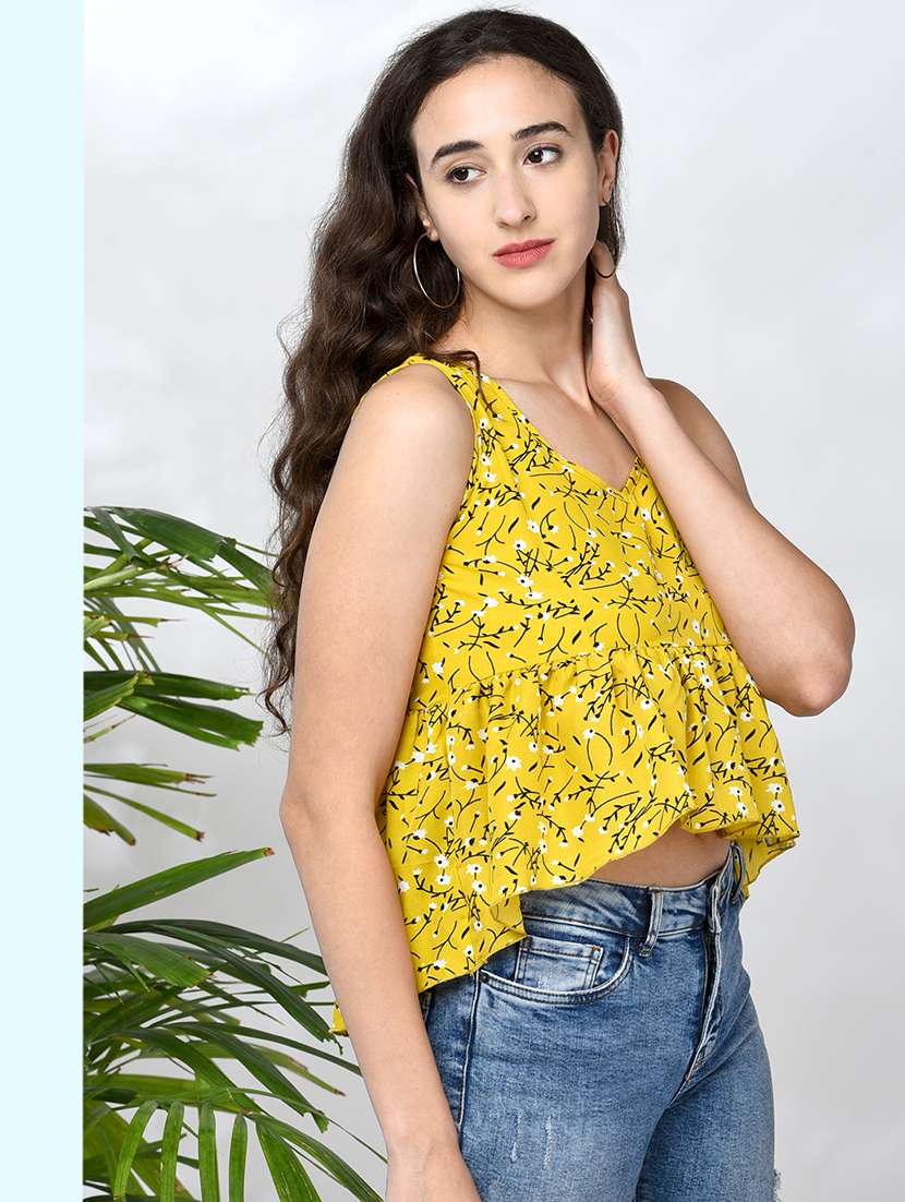 women's high-low v neck top - 17970054 - Zoom Image - 0