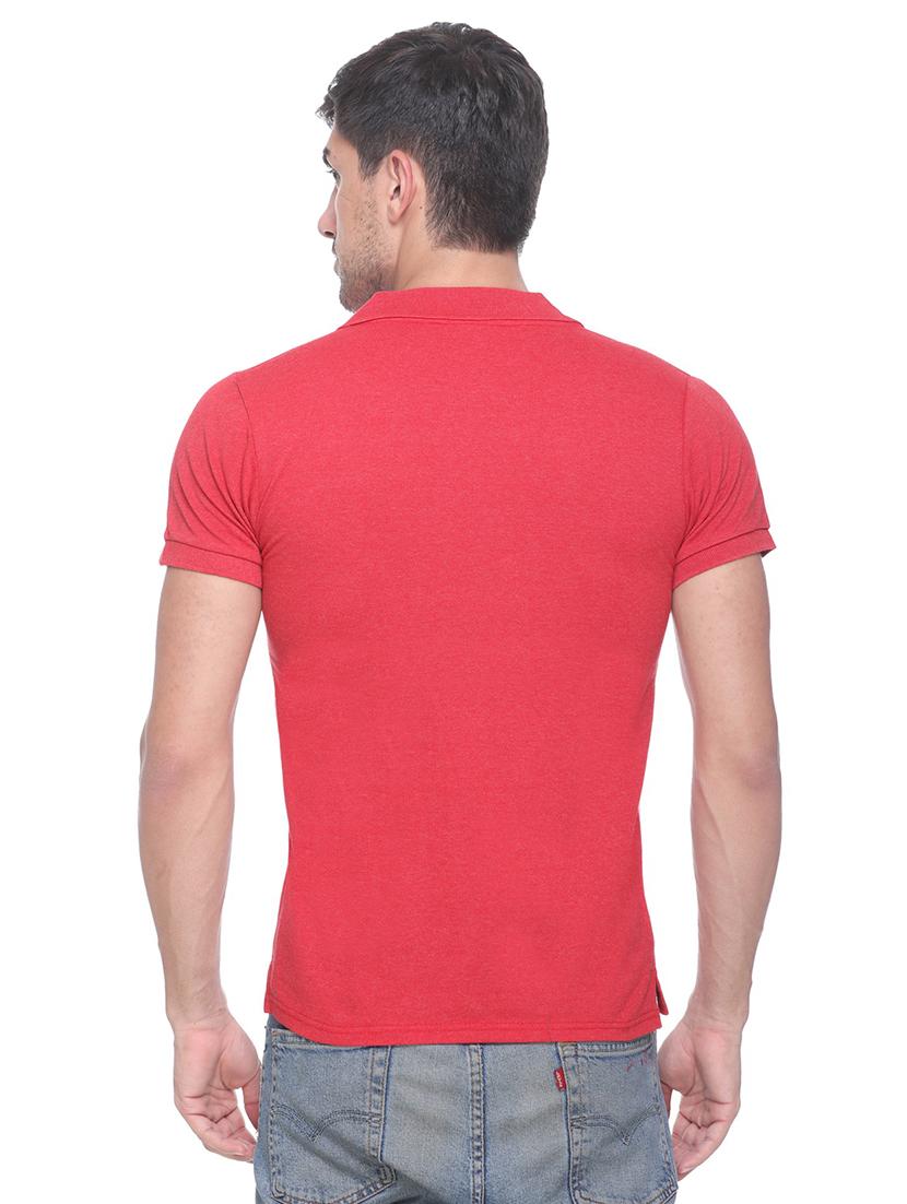 red solid polo t-shirt - 17970070 - Standard Image - 2