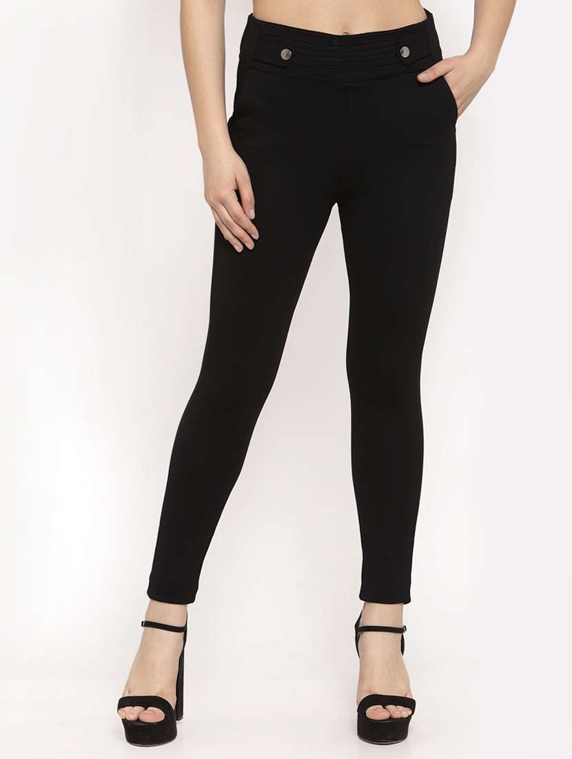 high rise solid jegging