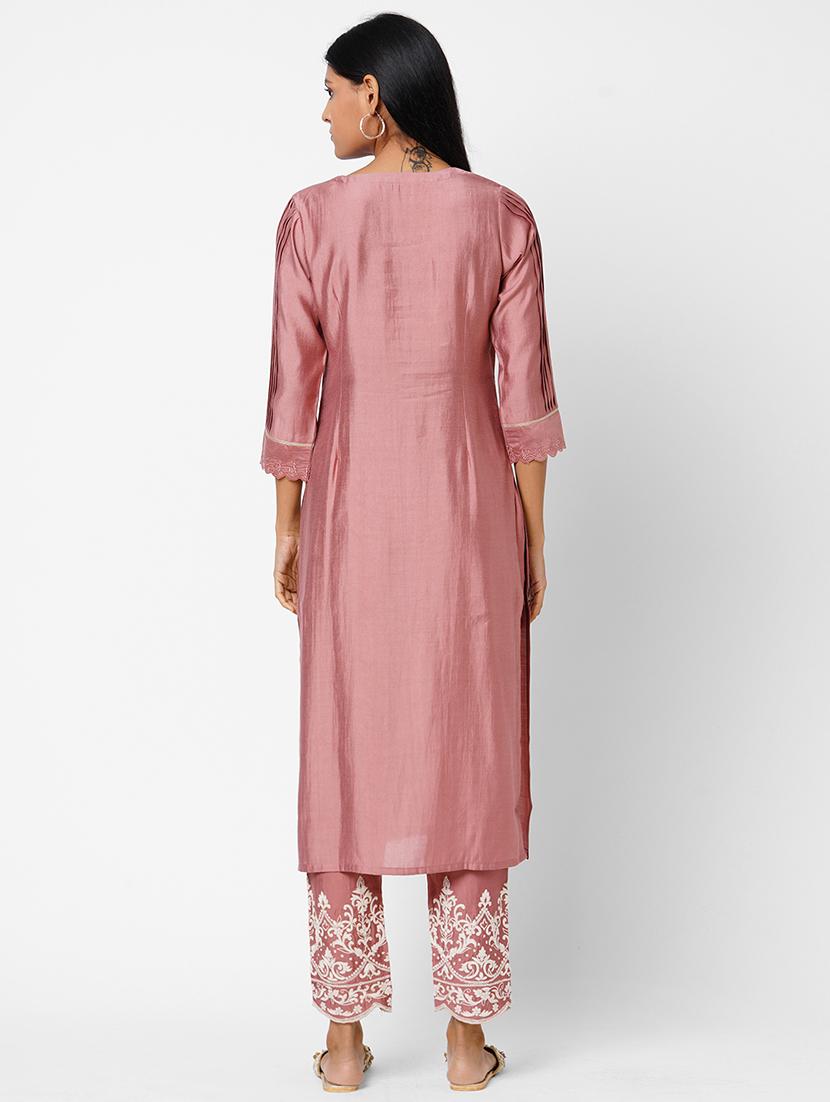 pintucks kurta palazzo set - 17971073 - Standard Image - 2