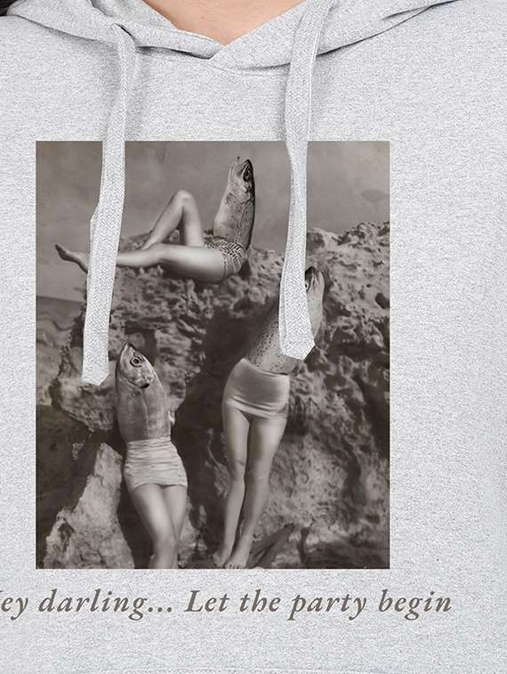 hooded neck graphic sweatshirt - 17971661 -  Standard Image - 2