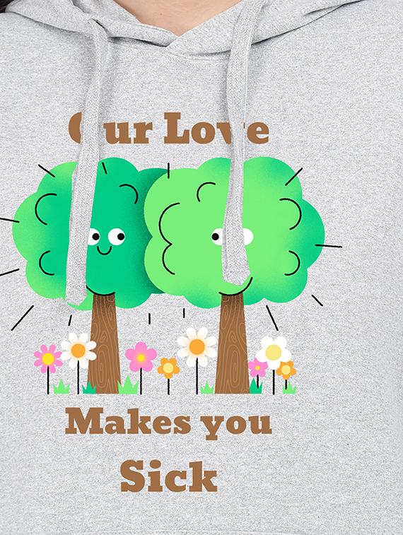 hooded neck graphic sweatshirt - 17971680 - Standard Image - 2