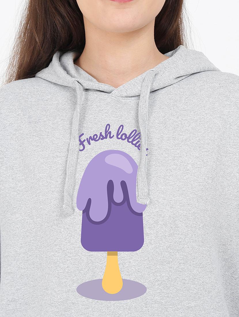 hooded neck graphic sweatshirt - 17971721 - Standard Image - 2