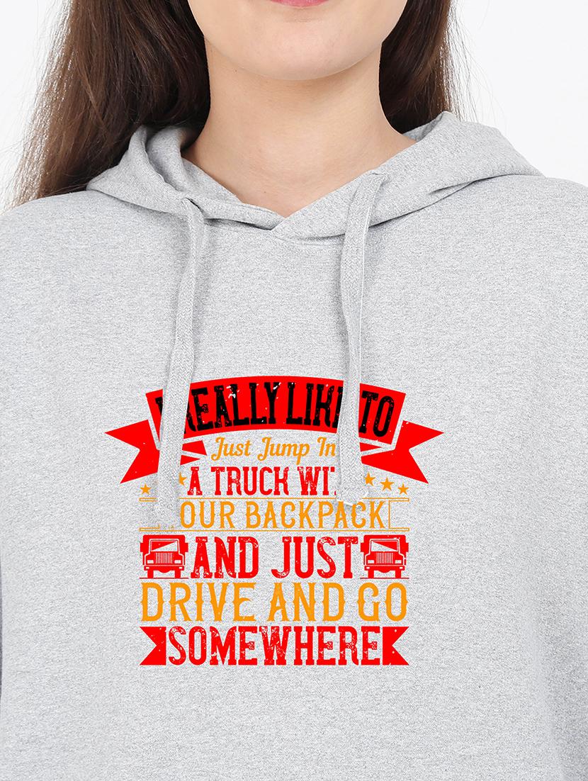 hooded neck graphic sweatshirt - 17971795 - Standard Image - 2