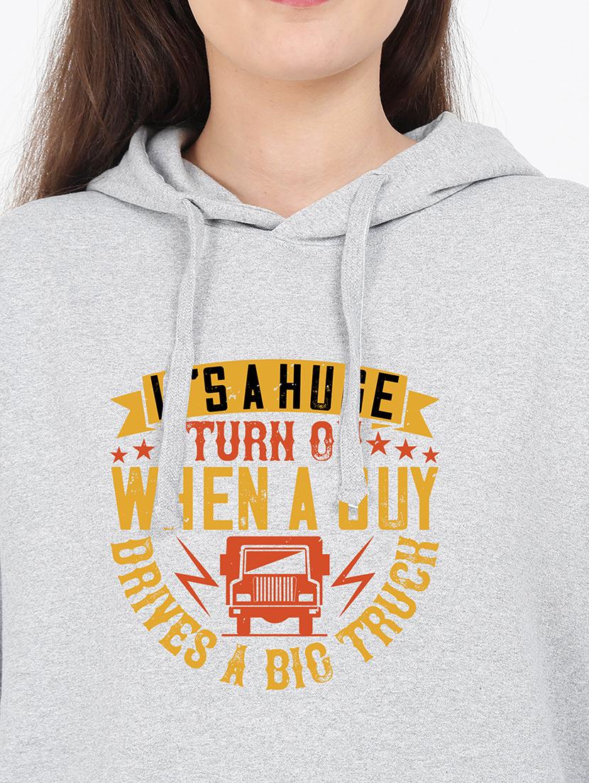 hooded neck graphic sweatshirt - 17971811 - Standard Image - 2