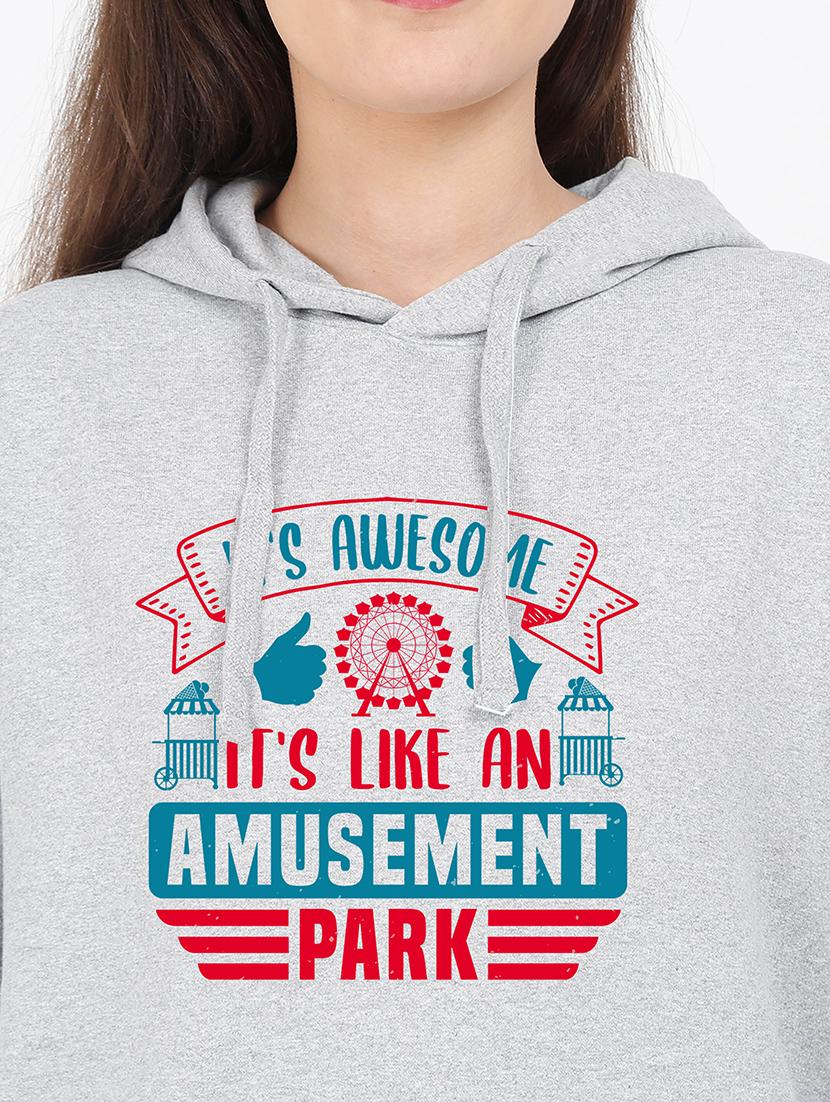hooded neck graphic sweatshirt - 17971813 - Standard Image - 2