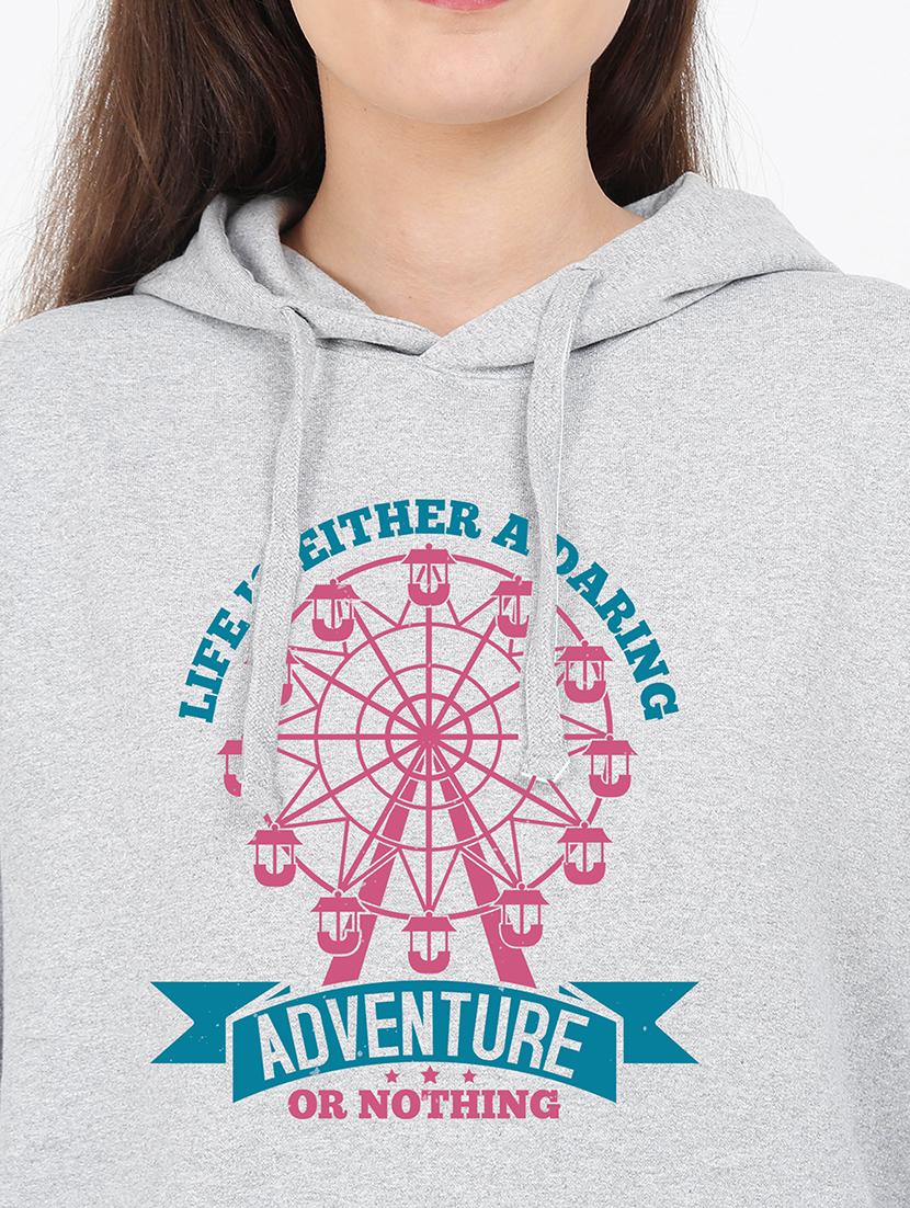 hooded neck graphic sweatshirt - 17971819 - Standard Image - 2