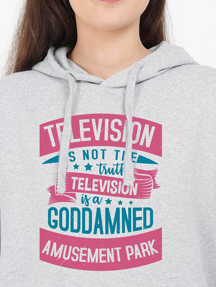 hooded neck graphic sweatshirt - 17971863 - Standard Image - 2