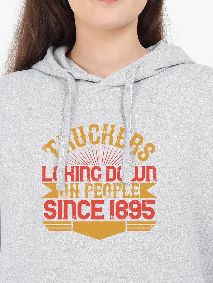 hooded neck graphic sweatshirt - 17971879 - Standard Image - 2