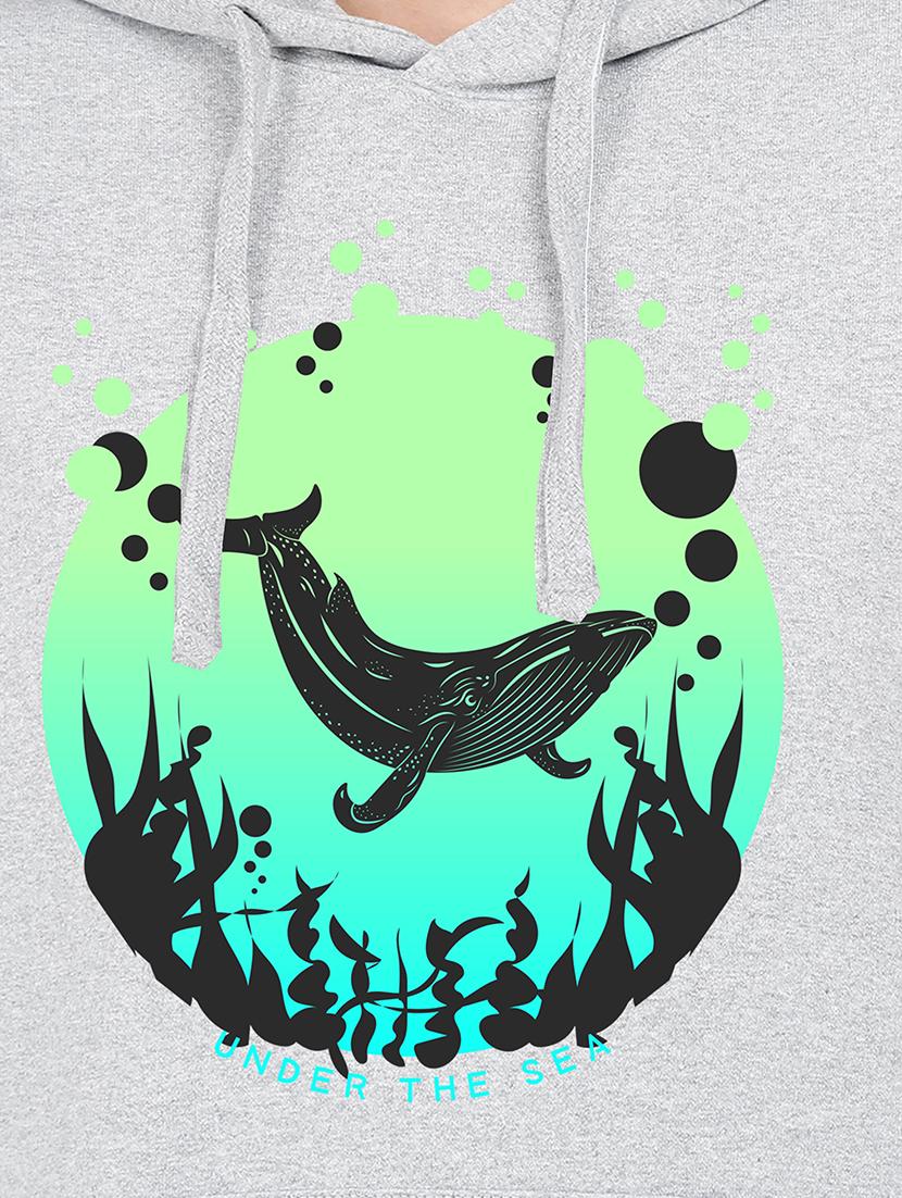 hooded neck graphic sweatshirt - 17972011 - Standard Image - 2