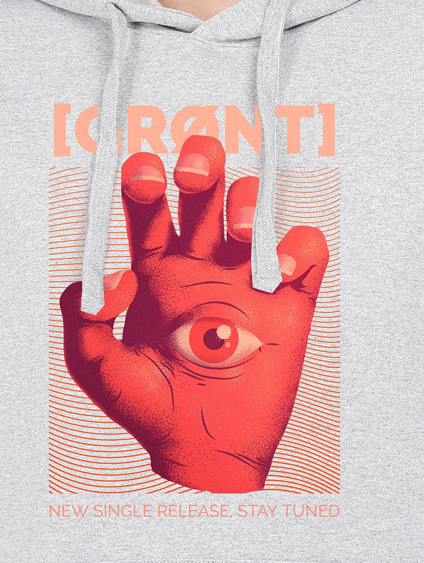 hooded neck graphic sweatshirt - 17972024 - Standard Image - 2
