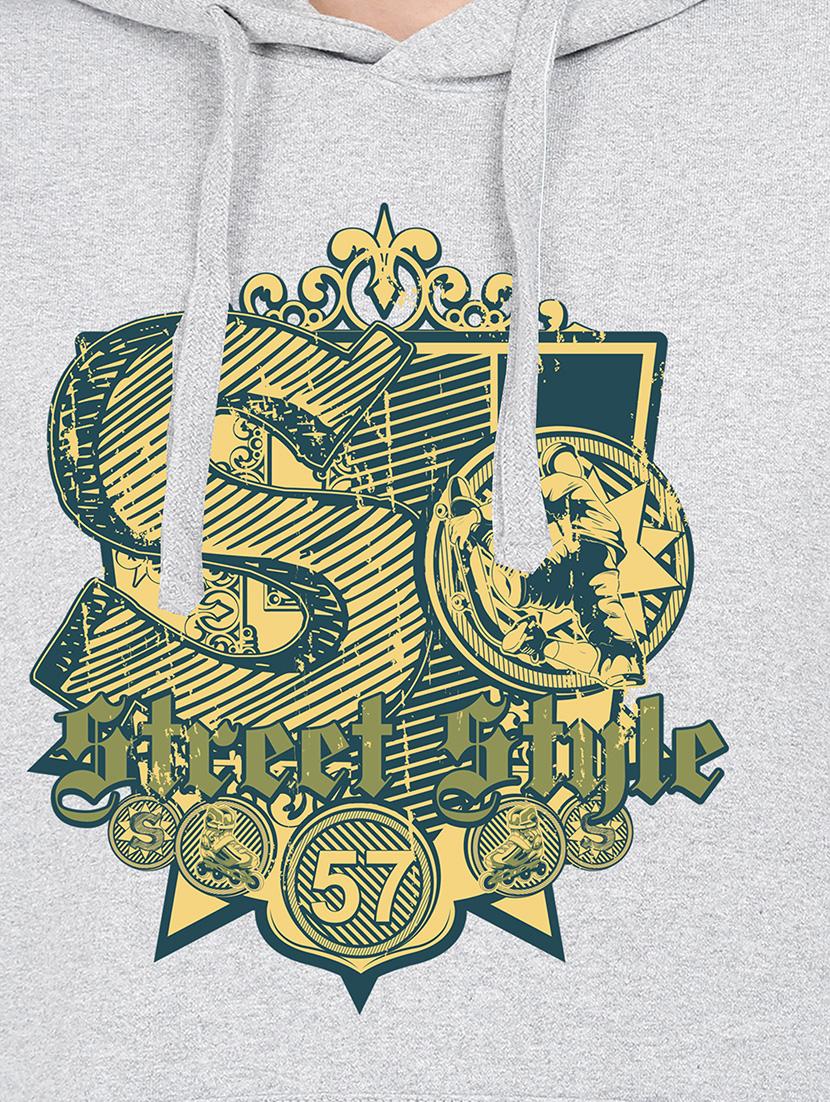 hooded neck graphic sweatshirt - 17972082 - Standard Image - 2