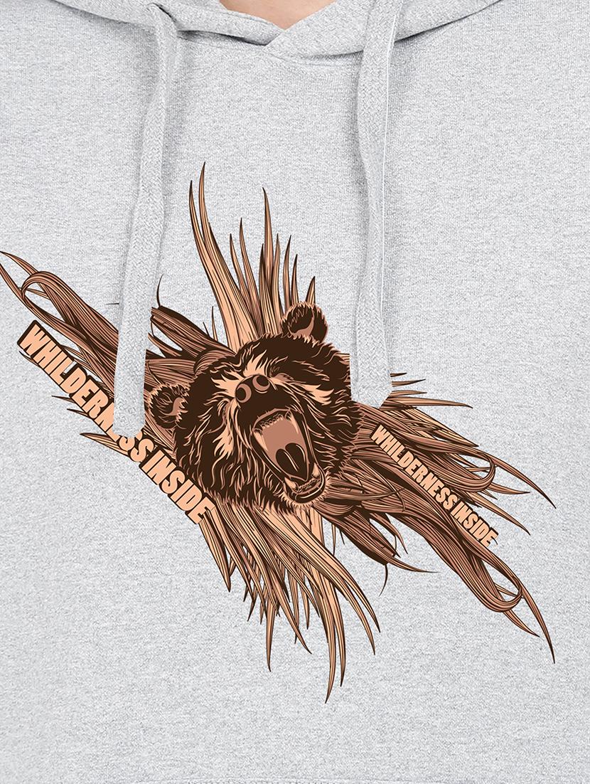 hooded neck graphic sweatshirt - 17972089 - Standard Image - 2