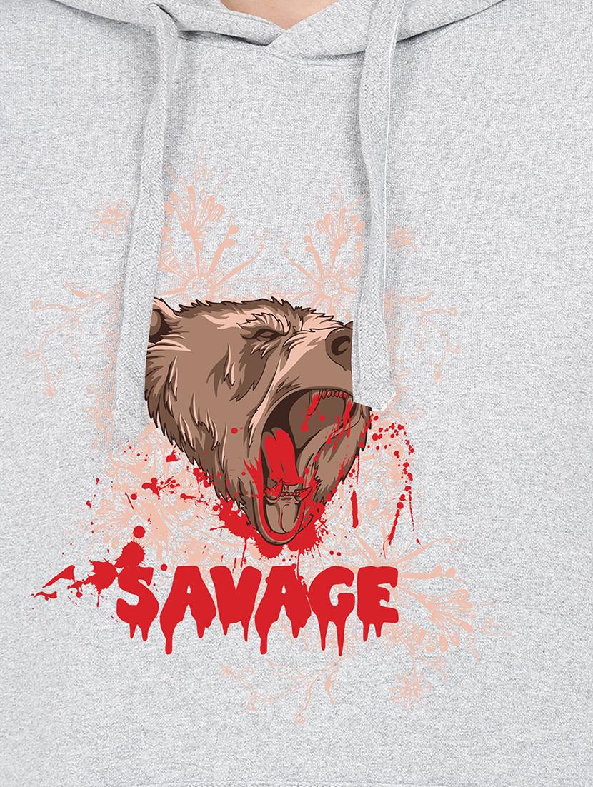 hooded neck graphic sweatshirt - 17972098 - Standard Image - 2