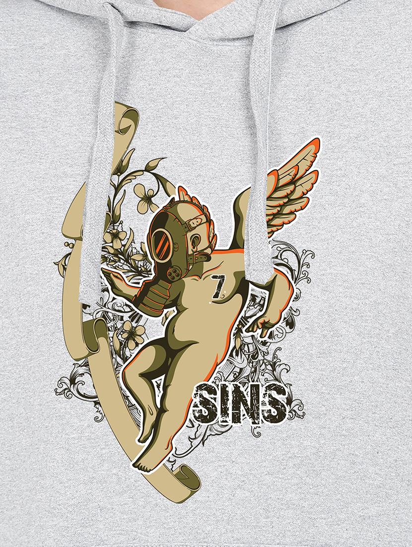 hooded neck graphic sweatshirt - 17972105 - Standard Image - 2