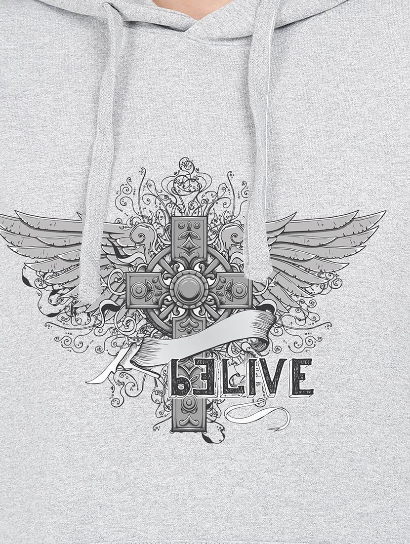 hooded neck graphic sweatshirt - 17972107 - Standard Image - 2
