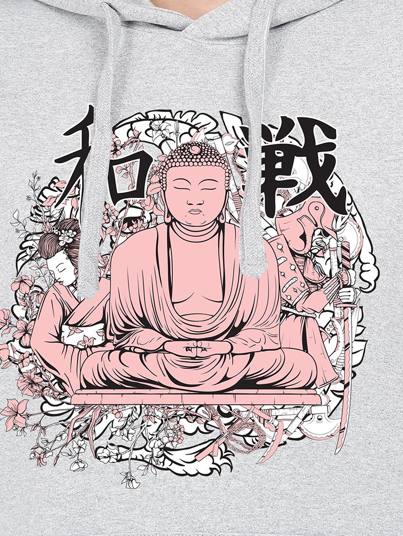 hooded neck graphic sweatshirt - 17972111 - Standard Image - 2