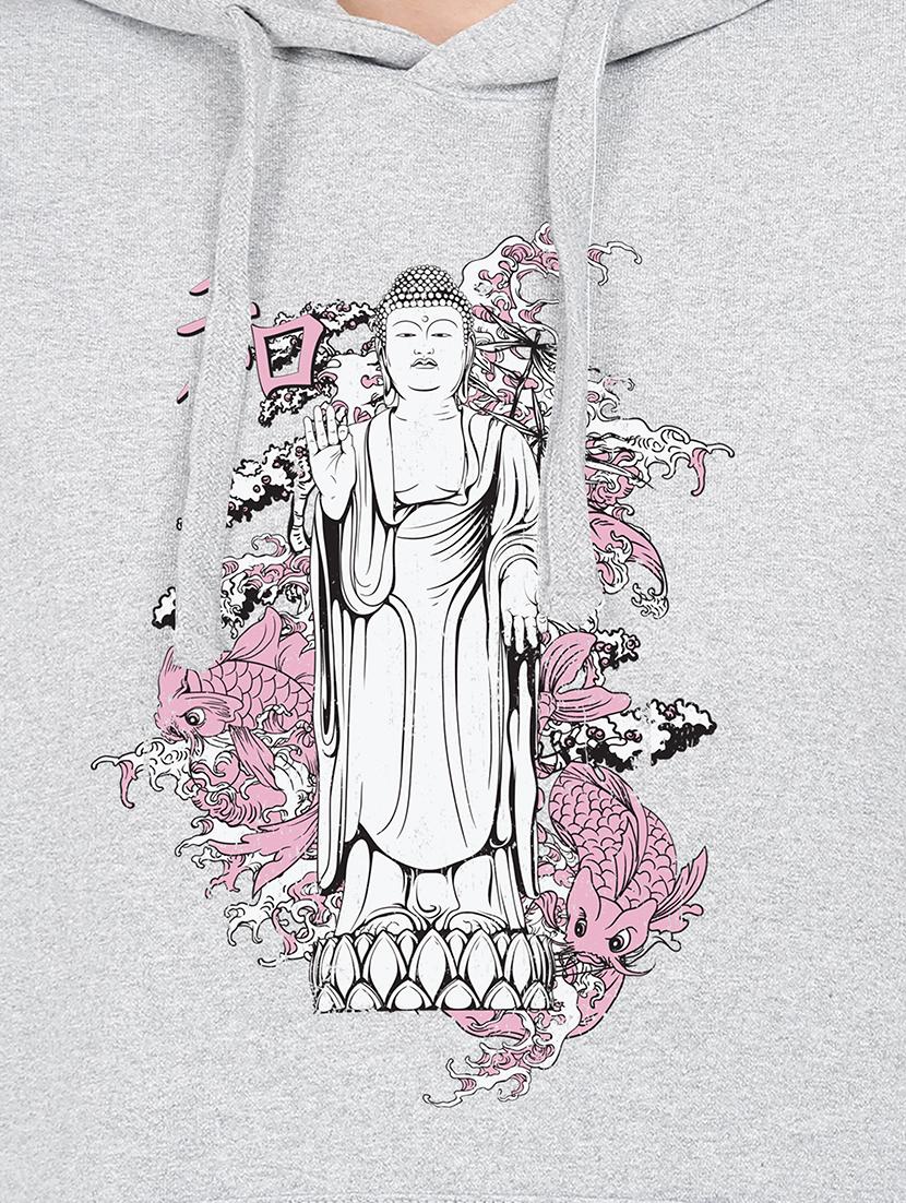 hooded neck graphic sweatshirt - 17972115 - Standard Image - 2