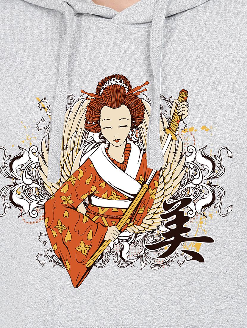 hooded neck graphic sweatshirt - 17972117 - Standard Image - 2