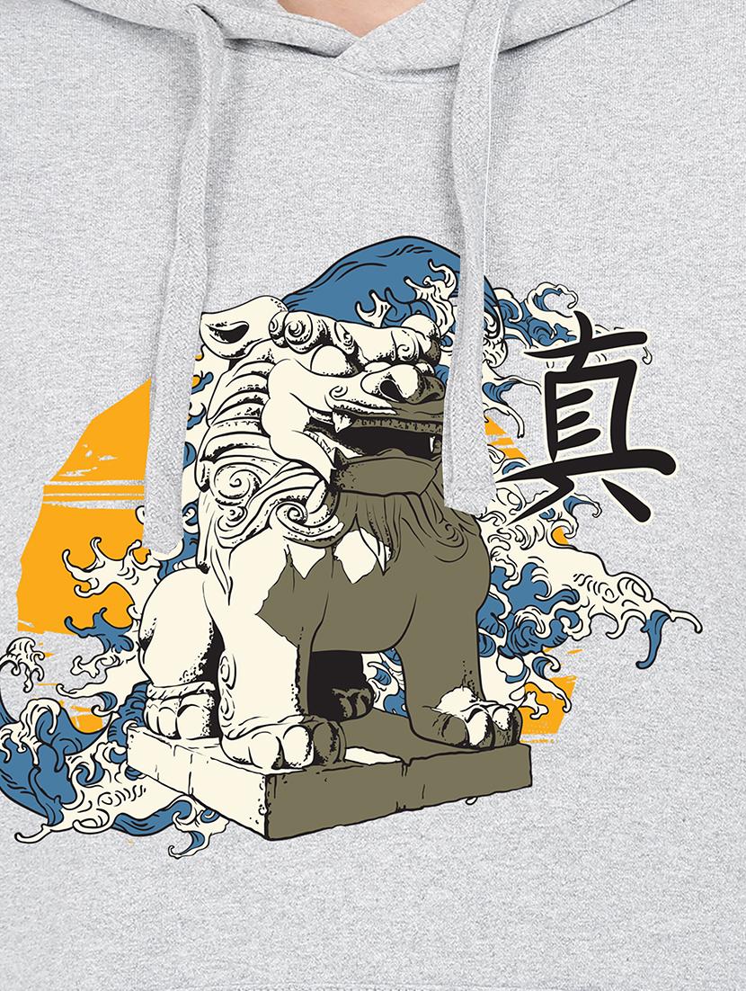hooded neck graphic sweatshirt - 17972122 - Standard Image - 2