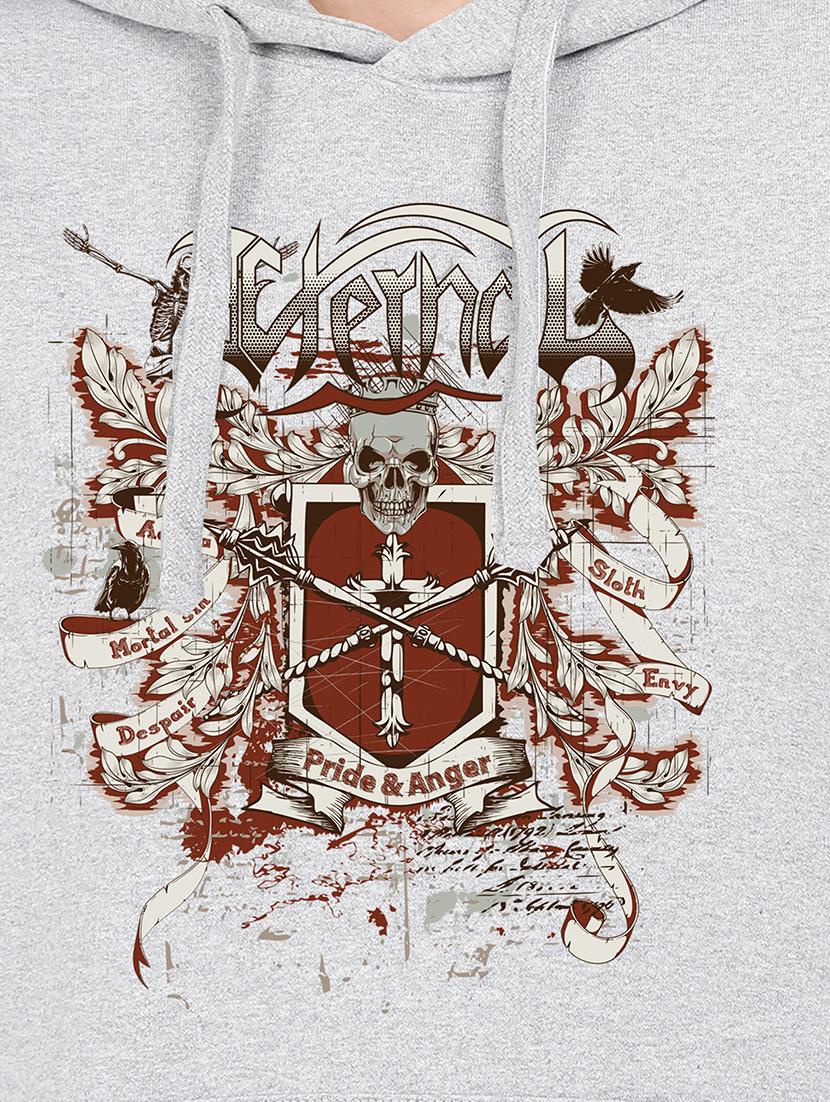 hooded neck graphic sweatshirt - 17972136 - Standard Image - 2